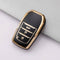 Autosleutel hoesje - TPU Sleutelhoesje - Sleutelcover - Autosleutelhoes - Geschikt voor Toyota -zw-goud- A3 - Toyota C-HR, Toyota Corolla, Toyota Rav, Toyota Rav4, Toyota Yaris, Toyota Aygo, Toyota Camry, Toyota Land Cruiser, Toyota Proace, Toyota Pr