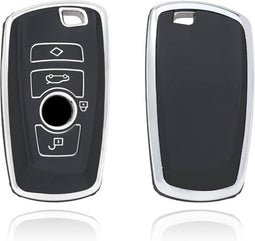 Autosleutel hoesje - TPU Sleutelhoesje - Sleutelcover - Autosleutelhoes - Geschikt voor BMW - zwart - A4 - BMW 1- serie, BMW 2- serie, BMW 3- serie, BMW 4- serie, BMW 5- serie, BMW 6- serie, BMW 7- serie, BMW 8- serie BMW X1, BMW X2, BMW X3, BMW X4,
