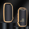 Autosleutel hoesje - TPU Sleutelhoesje - Sleutelcover - Autosleutelhoes - Geschikt voor Kia -zw-goud- D5 - Kia Ceed, Kia E-Soul, Kia Xceed, Kia Proceed, Kia Niro, Kia Sportage, Kia Sorento, Kia EV6, Kia EV9 - Auto Sleutel Accessoires gadgets - Kado
