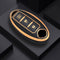 Autosleutel hoesje - TPU Sleutelhoesje - Sleutelcover - Autosleutelhoes - Geschikt voor Nissan -zw-goud - A3C - Nissan Micra, Nissan Pulsar, Nissan Murano, Nissan Juke, Nissan Qashqai, Nissan Ariya, Nissan Leaf, Nissan Xtrail, Nissan Primastar, Nissa