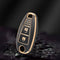 Autosleutel hoesje - TPU Sleutelhoesje - Sleutelcover - Autosleutelhoes - Geschikt voor Suzuki -zw-goud- A3a - Suzuki Swift, Suzuki Ignis, Suzuki Swace, Suzuki Vitara, Suzuki S cross, Suzuki Across, Suzuki Jimny - Auto Sleutel Accessoires gadgets -