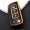 Autosleutel hoesje - TPU Sleutelhoesje - Sleutelcover - Autosleutelhoes - Geschikt voor Nissan -zw-goud- B3B - Nissan Micra, Nissan Pulsar, Nissan Murano, Nissan Juke, Nissan Qashqai, Nissan Ariya, Nissan Leaf, Nissan Xtrail, Nissan Primastar, Nissan