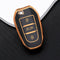 Autosleutel hoesje - TPU Sleutelhoesje - Sleutelcover - Autosleutelhoes - Geschikt voor Peugeot -zw-goud- B3 - Peugeot 108, Peugeot 207, Peugeot 208, Peugeot 307, Peugeot 308, Peugeot 407, Peugeot 508, Peugeot 1007, Peugeot 2008, Peugeot 3008, Peugeo