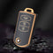 Autosleutel hoesje - TPU Sleutelhoesje - Sleutelcover - Autosleutelhoes - Geschikt voor Mazda -zwart-goud-C3 - Mazda 6, Mazda 3, Mazda 2, Mazda MX-5, Mazda CX-30, Mazda MX-30, Mazda CX-5, Mazda CX-60 - Auto Sleutel Accessoires gadgets - Kado Cadeau