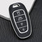 Autosleutel hoesje - TPU Sleutelhoesje - Sleutelcover - Autosleutelhoes - Geschikt voor Hyundai -zwart- E4 - Hyundai i20, Hyundai i30, Hyundai ix20, Hyundai ix35, Hyundai Bayon, Hyundai ionic electric, Hyundai Kona, Hyundai Kona Electric, Hyundai San