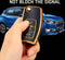 Autosleutel hoesje - TPU Sleutelhoesje - Sleutelcover - Autosleutelhoes - Geschikt voor Ford -zw-goud- G3 - Ford Fiesta, Ford Puma, Ford Focus, Ford Kuga, Ford Mustang, Ford Mustang Mach e, Ford Explorer, Ford E-Tourneo, Ford Transit, Ford Transit Co