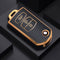 Autosleutel hoesje - TPU Sleutelhoesje - Sleutelcover - Autosleutelhoes - Geschikt voor Mazda -zwart-goud-C3 - Mazda 6, Mazda 3, Mazda 2, Mazda MX-5, Mazda CX-30, Mazda MX-30, Mazda CX-5, Mazda CX-60 - Auto Sleutel Accessoires gadgets - Kado Cadeau