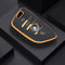 Autosleutel hoesje - TPU Sleutelhoesje - Sleutelcover - Autosleutelhoes - Geschikt voor BMW - zwart-goud - B4a - BMW 1- serie, BMW 2- serie, BMW 3- serie, BMW 4- serie, BMW 5- serie, BMW 6- serie, BMW 7- serie, BMW 8- serie BMW X1, BMW X2, BMW X3, B