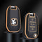 Autosleutel hoesje - TPU Sleutelhoesje - Sleutelcover - Autosleutelhoes - Geschikt voor Citroën -zw-goud- A3 - Citroën C2, Citroën C3, Citroën C3 Aircross SUV, Citroën C4, Citroën C4, Citroën E-C4 X, Citroën C5, Citroën C5 X, Citroën C5 Aircross, Cit
