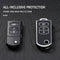 Autosleutel hoesje - TPU Sleutelhoesje - Sleutelcover - Autosleutelhoes - Geschikt voor Mazda -zw- C3 - Mazda 6, Mazda 3, Mazda 2, Mazda MX-5, Mazda CX-30, Mazda MX-30, Mazda CX-5, Mazda CX-60 - Auto Sleutel Accessoires gadgets - Kado Cadeau man - v