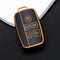 Autosleutel hoesje - TPU Sleutelhoesje - Sleutelcover - Autosleutelhoes - Geschikt voor Land Rover/Range Rover -zw-goud- A5 - Land Rover, Range Rover, Range Rover Sport, Range Rover Velar, Range Rover Evoque, Freelander, Defender, Discovery - Auto S