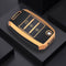 Autosleutel hoesje - TPU Sleutelhoesje - Sleutelcover - Autosleutelhoes - Geschikt voor Kia -zw-goud- B3 - Kia Picanto, Kia Rio, Kia Stonic, Kia Ceed, Kia E-Soul, Kia Xceed, Kia Proceed, Kia Niro, Kia Sportage, Kia Sorento - Auto Sleutel Accessoires