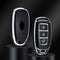 Autosleutel hoesje - TPU Sleutelhoesje - Sleutelcover - Autosleutelhoes - Geschikt voor Hyundai - zwart - D3 - Hyundai i20, Hyundai i30, Hyundai ix20, Hyundai ix35, Hyundai Bayon, Hyundai ionic electric, Hyundai Kona, Hyundai Kona Electric, Hyundai S