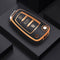 Autosleutel hoesje - TPU Sleutelhoesje - Sleutelcover - Autosleutelhoes - Geschikt voor Audi - zwart-goud - C3 - Audi A1, Audi A2, Audi A3, Audi A4, Audi A5, Audi A6, Audi A7, Audi A8, Audi S1, Audi S3, Audi S4, Audi S5, Audi S6, Audi S7, Audi S8, Au