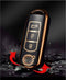 Autosleutel hoesje - TPU Sleutelhoesje - Sleutelcover - Autosleutelhoes - Geschikt voor Mazda - goud - A3 - Mazda 6, Mazda 3, Mazda 2, Mazda MX-5, Mazda CX-30, Mazda MX-30, Mazda CX-5, Mazda CX-60 - Auto Sleutel Accessoires gadgets - Kado - Cadeau