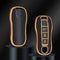 Autosleutel hoesje - TPU Sleutelhoesje - Sleutelcover - Autosleutelhoes - Geschikt voor Porsche -zw- goud- B3 - Porsche 718, Porsche Cayman, Porsche Boxster, Porsche Spyder, Porsche 911, Porsche 911 Carrera, Porsche 911 Targa, Porsche 911 Turbo, Pors