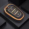 Autosleutel hoesje - TPU Sleutelhoesje - Sleutelcover - Autosleutelhoes - Geschikt voor Citroën -zw-goud- B3 - Citroën C2, Citroën C3, Citroën C3 Aircross SUV, Citroën C4, Citroën C4, Citroën E-C4 X, Citroën C5, Citroën C5 X, Citroën C5 Aircross, Cit