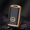 Autosleutel hoesje - TPU Sleutelhoesje - Sleutelcover - Autosleutelhoes - Geschikt voor Mazda -zw-goud- B3 - Mazda 6, Mazda 3, Mazda 2, Mazda MX-5, Mazda CX-30, Mazda MX-30, Mazda CX-5, Mazda CX-60 - Auto Sleutel Accessoires gadgets - Kado Cadeau ma