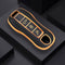 Autosleutel hoesje - TPU Sleutelhoesje - Sleutelcover - Autosleutelhoes - Geschikt voor Porsche -zw- goud- B3 - Porsche 718, Porsche Cayman, Porsche Boxster, Porsche Spyder, Porsche 911, Porsche 911 Carrera, Porsche 911 Targa, Porsche 911 Turbo, Pors