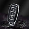 Autosleutel hoesje - TPU Sleutelhoesje - Sleutelcover - Autosleutelhoes - Geschikt voor Hyundai - zwart - D3 - Hyundai i20, Hyundai i30, Hyundai ix20, Hyundai ix35, Hyundai Bayon, Hyundai ionic electric, Hyundai Kona, Hyundai Kona Electric, Hyundai S