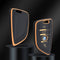 Autosleutel hoesje - TPU Sleutelhoesje - Sleutelcover - Autosleutelhoes - Geschikt voor BMW - zwart-goud - B4a - BMW 1- serie, BMW 2- serie, BMW 3- serie, BMW 4- serie, BMW 5- serie, BMW 6- serie, BMW 7- serie, BMW 8- serie BMW X1, BMW X2, BMW X3, B