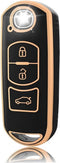 Autosleutel hoesje - TPU Sleutelhoesje - Sleutelcover - Autosleutelhoes - Geschikt voor Mazda - goud - A3 - Mazda 6, Mazda 3, Mazda 2, Mazda MX-5, Mazda CX-30, Mazda MX-30, Mazda CX-5, Mazda CX-60 - Auto Sleutel Accessoires gadgets - Kado - Cadeau