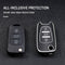 Autosleutel hoesje - TPU Sleutelhoesje - Sleutelcover - Autosleutelhoes - Geschikt voor Hyundai - zwart - C3 - Hyundai i10, Hyundai i20, Hyundai i30, Hyundai ix20, Hyundai ix35 - Auto Sleutel Accessoires gadgets - Kado Cadeau man - vrouw