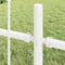 vidaXL - Tuinafscheiding - met - Spits - Top - Wit - 1,7x1 - m - Staal
