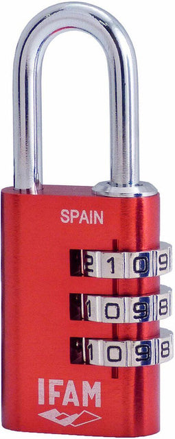 Combinatieslot IFAM Combi30 Rood Aluminium Chroomstaal (3 cm)