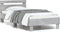 vidaXL - Bedframe - met - hoofdbord - en - LED-verlichting - betongrijs - 75x190 - cm