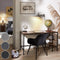 tectake® Marilyn - Eetkamerstoel - Linnenlook - Donkergrijs/Zwart - 58 x 62 x 82 cm