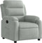 Fauteuil verstelbaar fluweel lichtgrijs