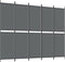 vidaXL - Kamerscherm - met - 5 - panelen - 300x200 - cm - stof - antracietkleurig