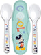 THERMOBABY MICKEY Maaltijdpakket 1e leeftijd - 1 knabbelschaar + 1 kom + 1 beker met handvat + 2 lepels