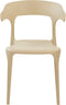 Beliani GUBBIO - Stoel set van 8 - Beige - Kunststof
