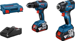 Bosch Professional GDR 18V-200 en GSR 18V-55 Gereedschapscombiset - Met 2x 18V accu's (4.0 Ah) en lader