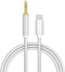 Aux Kabel USB C Auto - USB C naar Headphone Jack Audio Aux Kabel - 3,5 mm - 1 Meter - Zilver