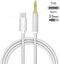 Aux Kabel USB C Auto - USB C naar Headphone Jack Audio Aux Kabel - 3,5 mm - 1 Meter - Zilver