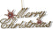 Ornament acryl rose merry bord l10cm