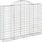 vidaXL - Schanskorven - 7 - st - gewelfd - 200x30x140/160 - cm - ijzer