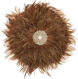 Beliani JUJU - Wanddecoratie - Oranje - Veren