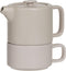 Secret de Gourmet 3 in 1 Theepot + Kopje + Onderzetter Keramiek - Nude Rose