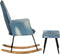vidaXL - Schommelstoel - met - voetensteun - patchwork - canvas - blauw - denim