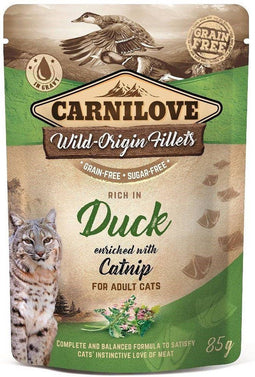 CARNILOVE NATV VOLW EEND MET CATNIP 85GR - 1ST