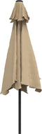 vidaXL - Parasol - met - metalen - paal - 300 - cm - taupe
