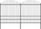 vidaXL - Tuinhek - met - speren - bovenkant - (1,75-2)x3,4 - m - staal - zwart