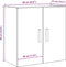 vidaXL - Zwarte - Eiken - Wandkast - - - 60x30x60 - cm, - Gemaakt - van - Bewerkt - Hout