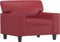 vidaXL Fauteuil 60 cm kunstleer wijnrood