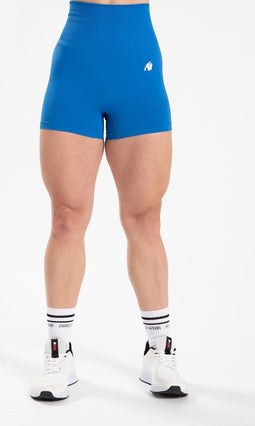 Gorilla Wear Olivia Seamless Shorts - Aansluitend - Hoog Getailleerd - Blauw (1 stuk)