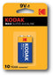 Kodak MAX 9V - Alkaline batterij LR61 - 570mAh - 2 stuks